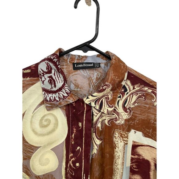 Vintage Louis Feraud Silk Dress Abstract Wearable Art Size 8 - Picture 2 of 15